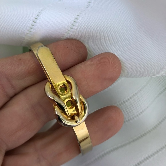 Vtg Goldtone Belt Buckle Bangle - Picture 11 of 11